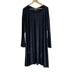 Blue Fish Vintage "Pax Orbis Terrarum" Tunic Dress Black Size 2 or 2XL